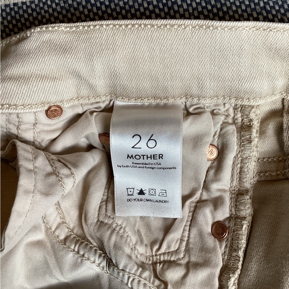 Mother Inside Crop Fray Blow by Blow khaki jeans - Picture 6 of 7